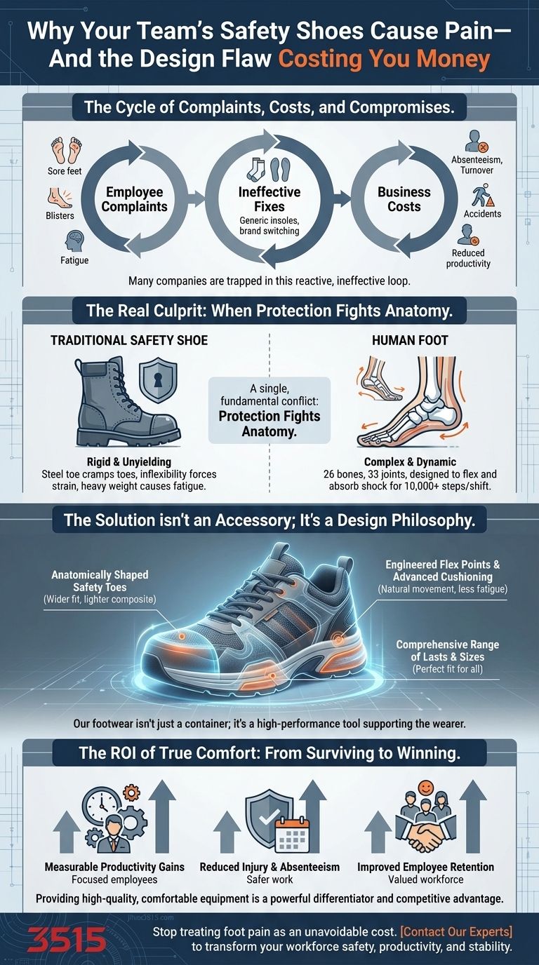 Why Your Team's Safety Shoes Cause Pain—And the Design Flaw Costing You Money Visual Guide