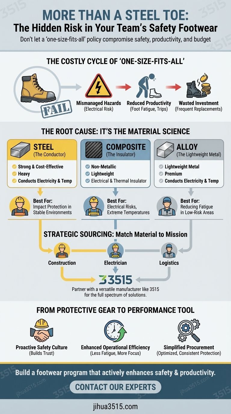 Más que una puntera de acero: El riesgo oculto en el calzado de seguridad de su equipo Guía Visual