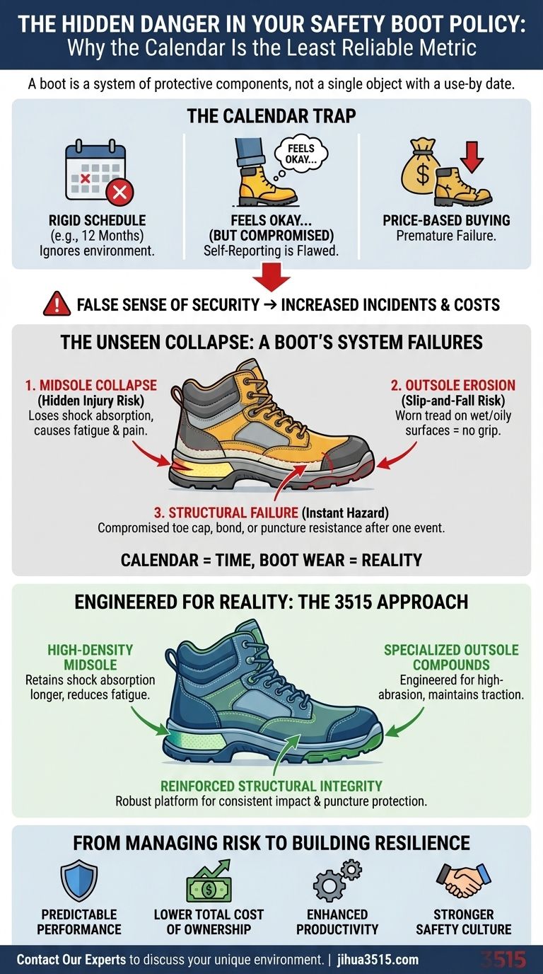 The Hidden Danger in Your Safety Boot Policy: Why the Calendar Is the Least Reliable Metric Visual Guide