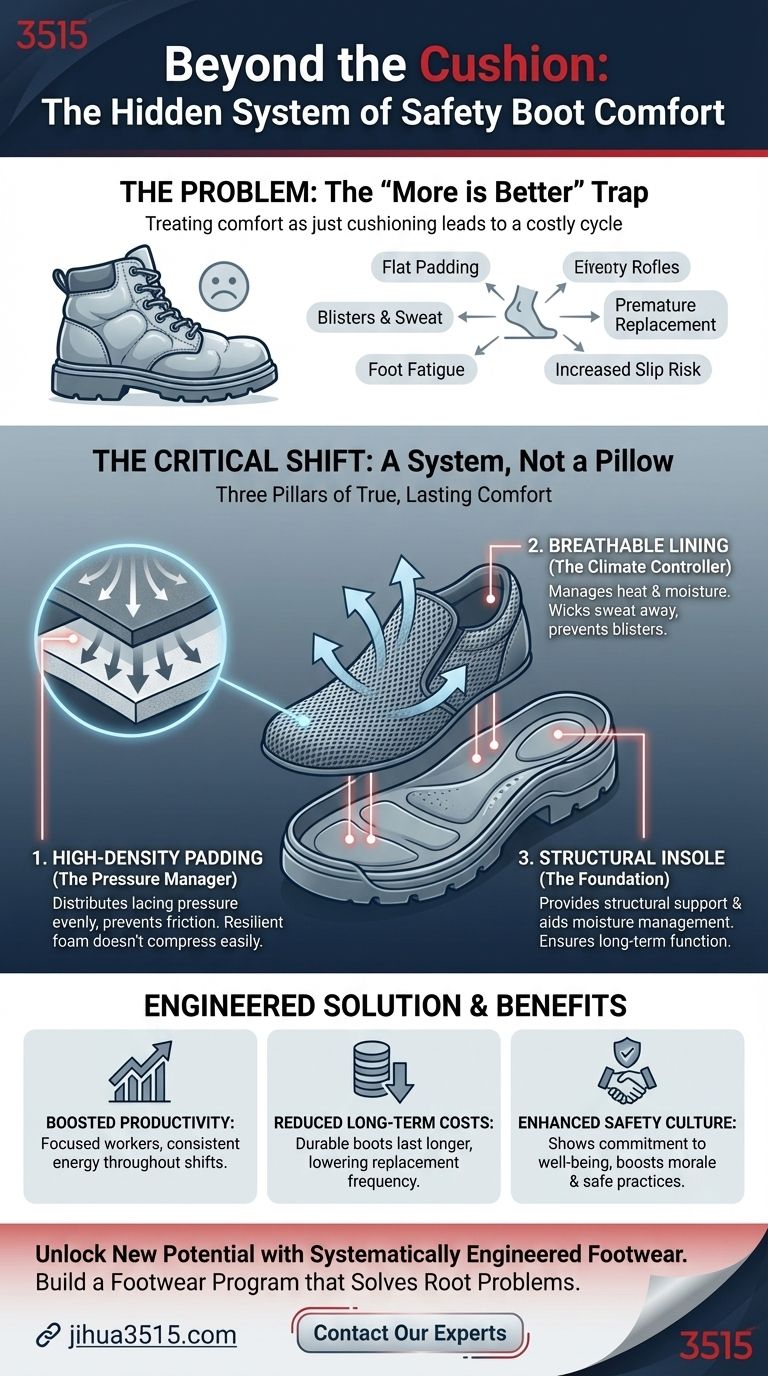 Au-delà du rembourrage : pourquoi les bottes de sécurité « confortables » de votre équipe échouent Guide Visuel