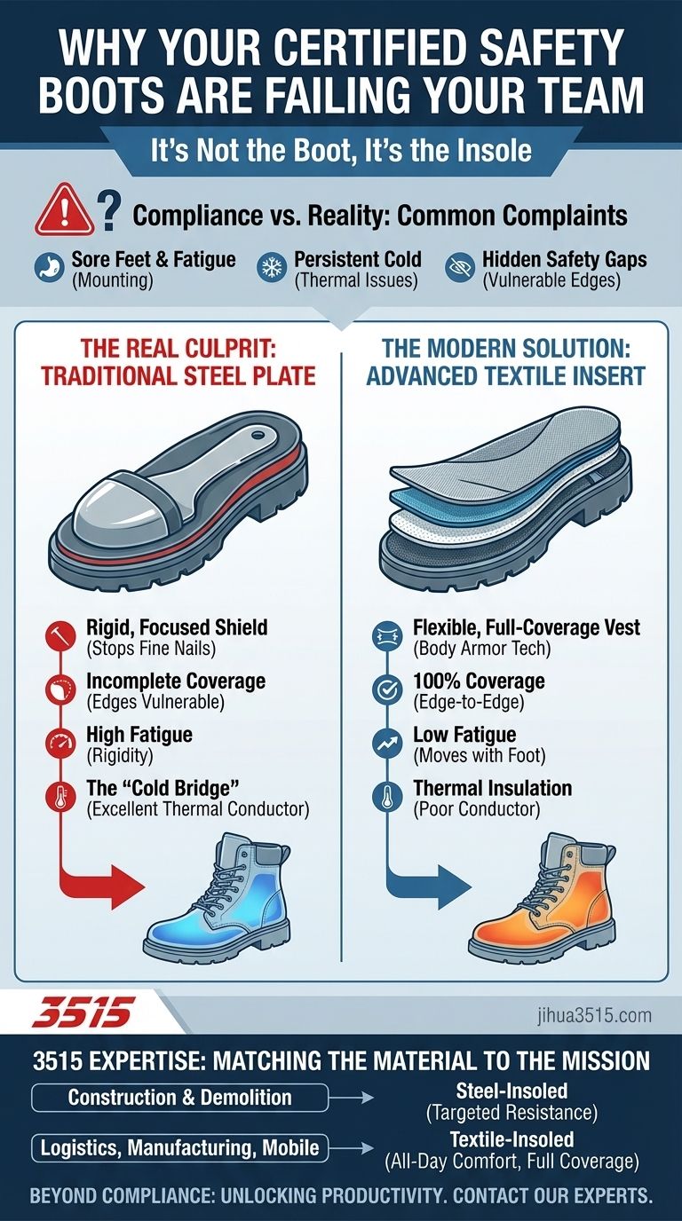 Perché i tuoi scarponi di sicurezza certificati stanno deludendo il tuo team e come risolverlo Guida Visiva