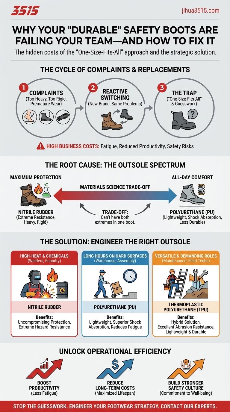 Por qué tus botas de seguridad 'duraderas' están fallando a tu equipo y cómo solucionarlo Guía Visual