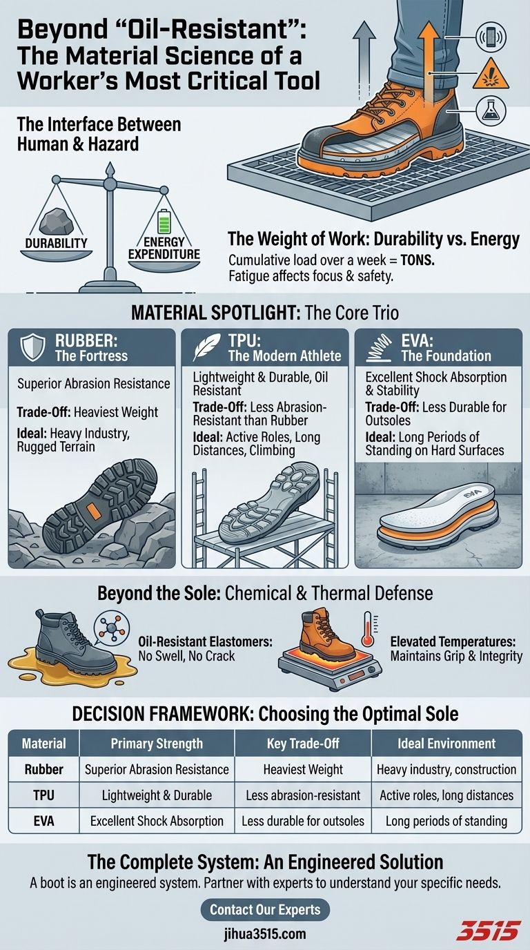 Más allá de la 'resistencia al aceite': la ciencia de materiales de la herramienta más crítica de un trabajador Guía Visual
