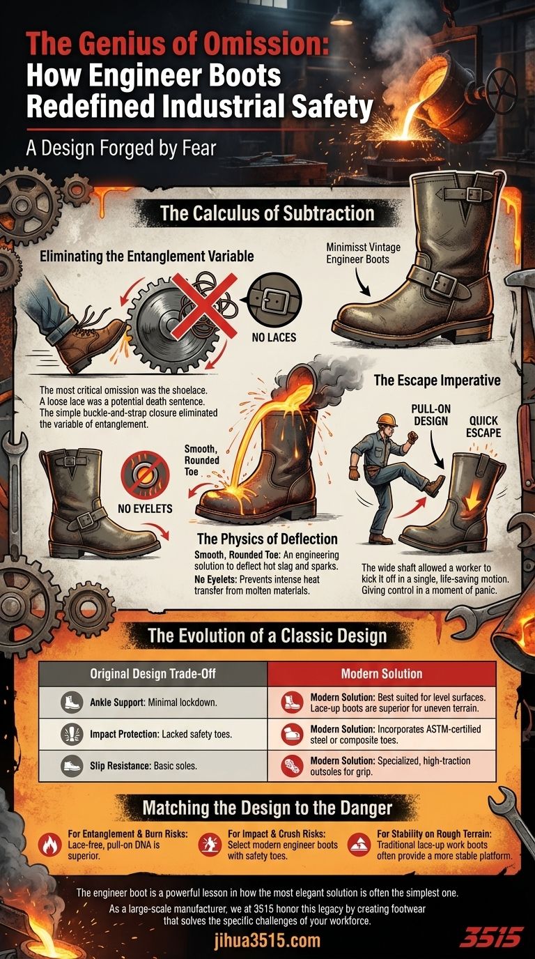 La Genialidad de la Omisión: Cómo las Botas de Ingeniero Redefinieron la Seguridad Industrial Guía Visual