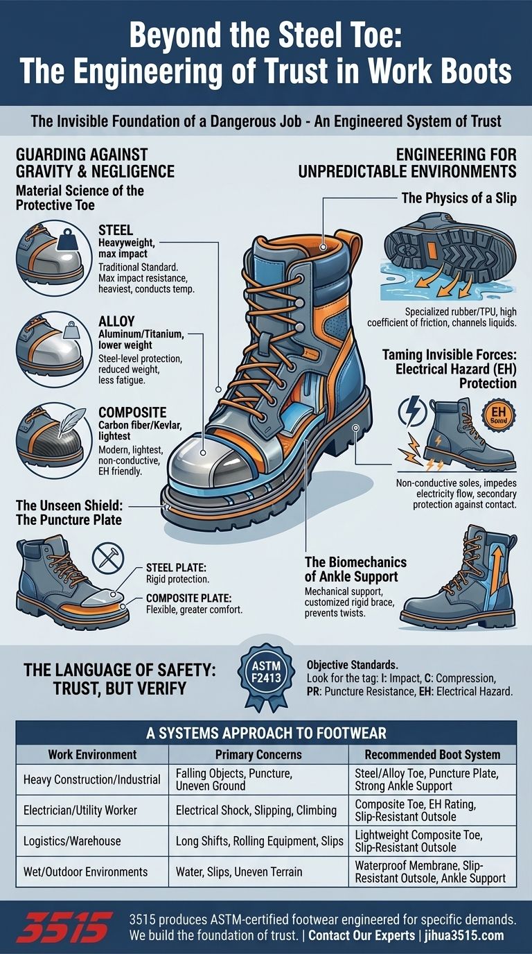 Jenseits der Stahlkappe: Die Ingenieurskunst des Vertrauens in Arbeitsstiefeln Visuelle Anleitung