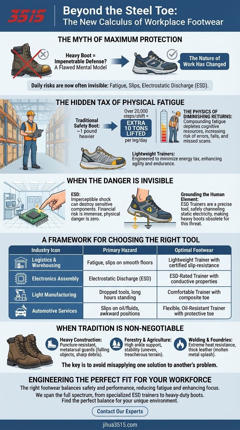 Beyond the Steel Toe: The New Calculus of Workplace Footwear Visual Guide