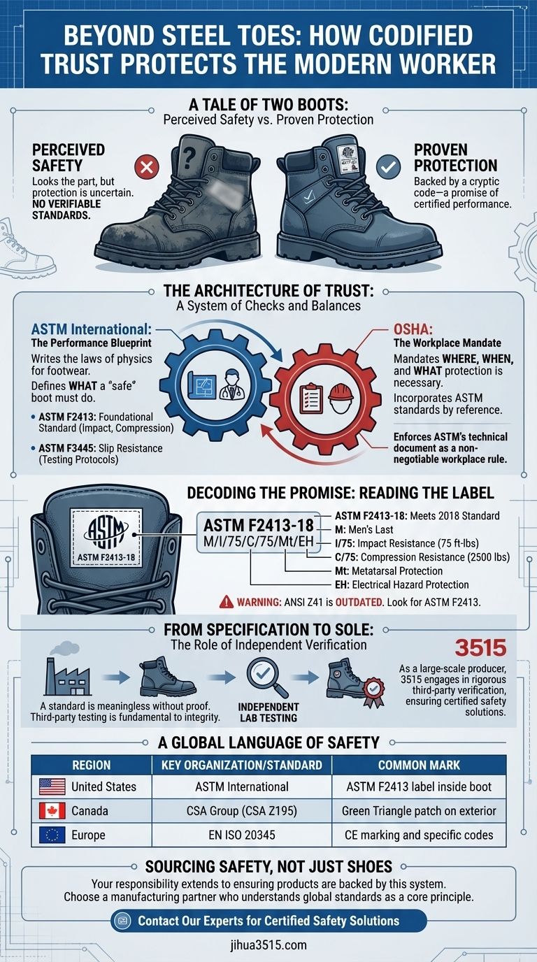 Más allá de las punteras de acero: cómo la confianza codificada protege al trabajador moderno Guía Visual