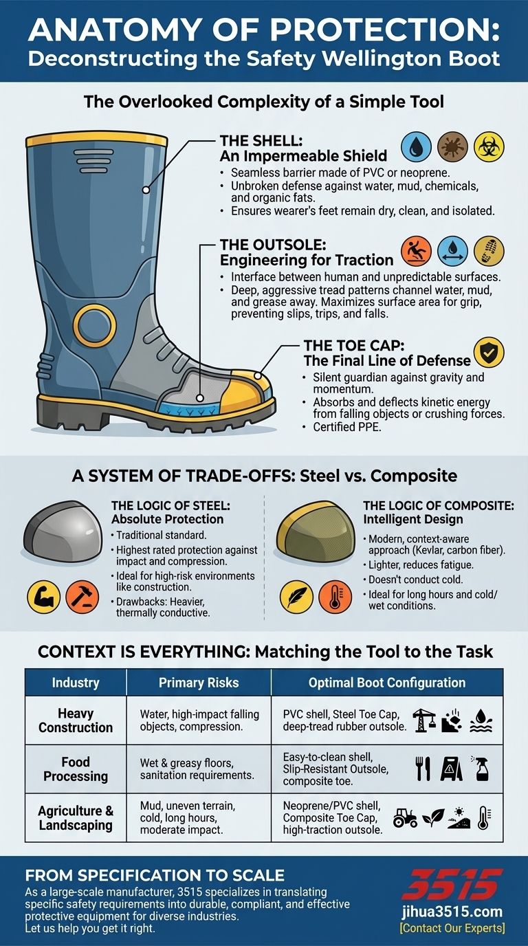 Anatomía de la Protección: Deconstruyendo la Bota de Agua de Seguridad Guía Visual