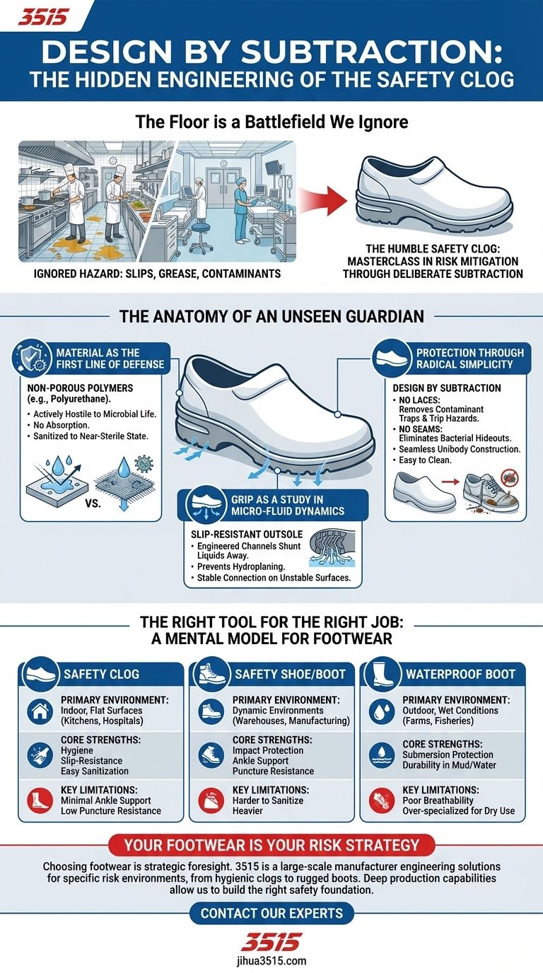 Design by Subtraction: The Hidden Engineering of the Safety Clog Visual Guide