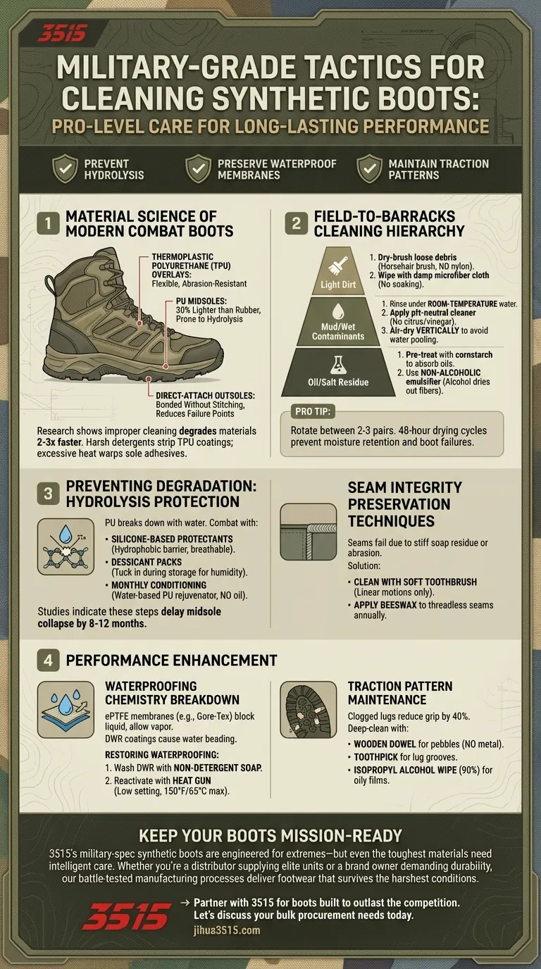 전문가처럼 합성 부츠 세척하는 방법: 오래 지속되는 성능을 위한 군용급 전술 시각적 가이드