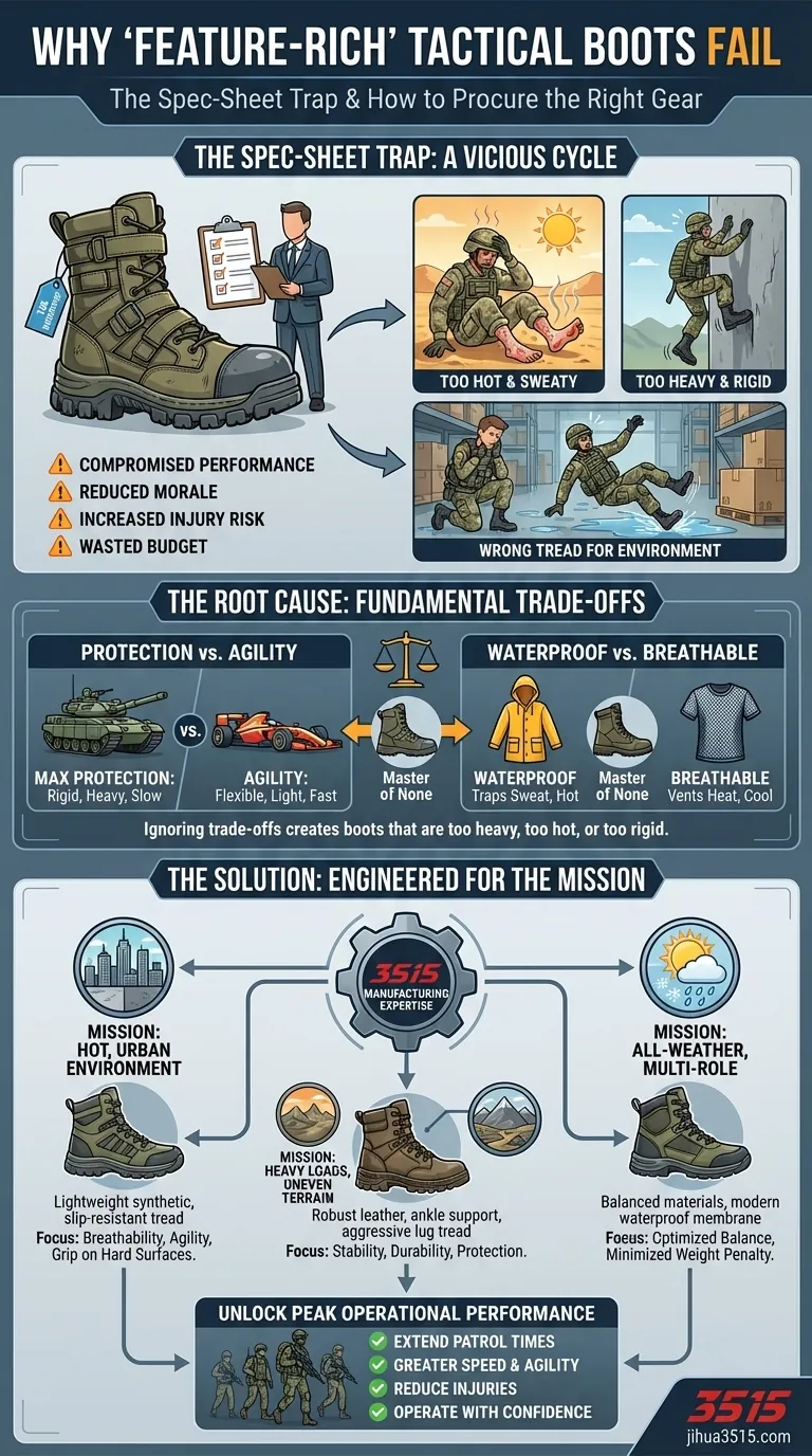 Perché gli stivali tattici "ricchi di funzionalità" falliscono — E come procurarsi l'attrezzatura giusta Guida Visiva