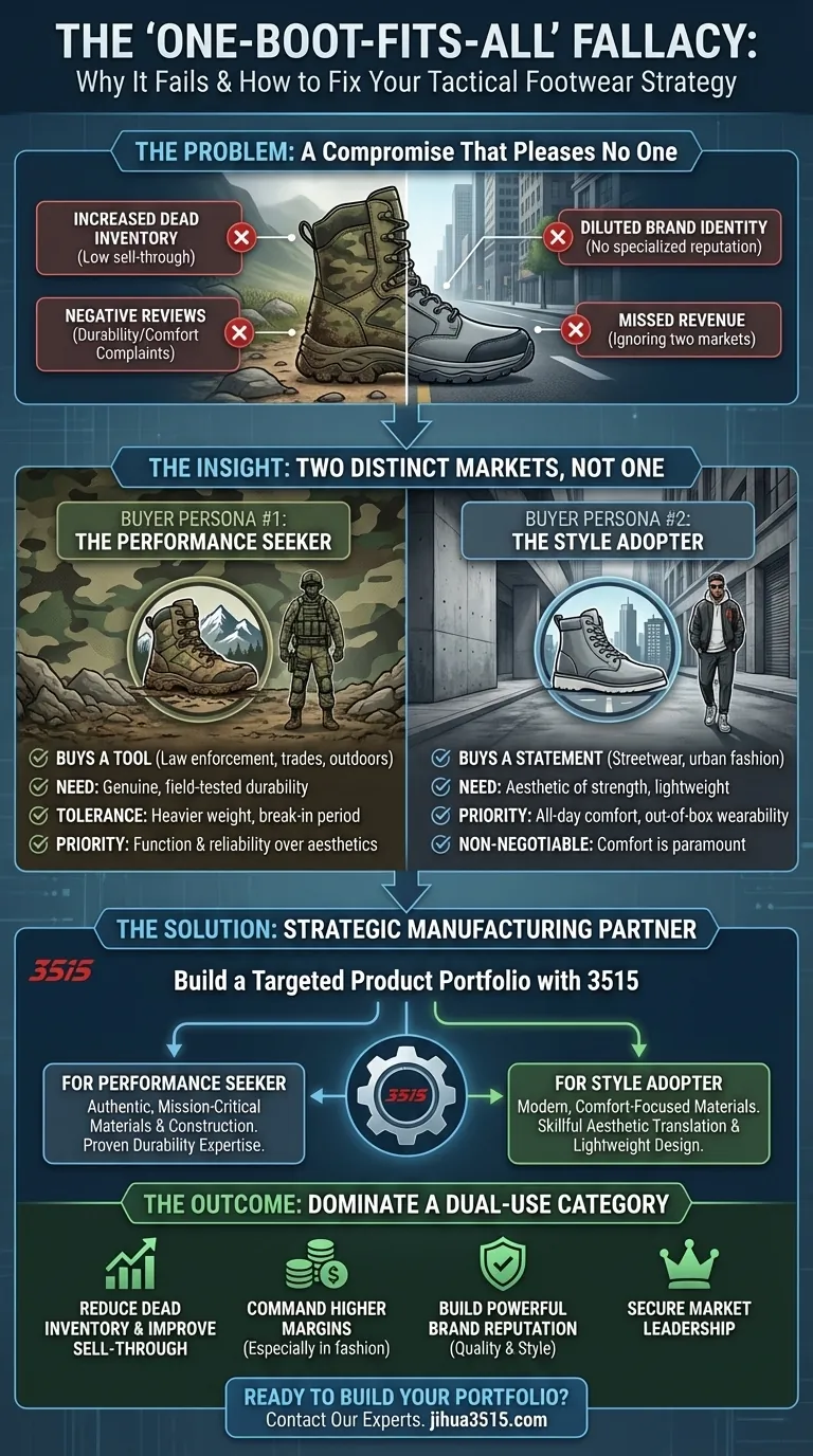 مغالطة "حذاء واحد يناسب الجميع": لماذا لا تُباع أحذيتك التكتيكية - وكيفية إصلاح ذلك دليل مرئي