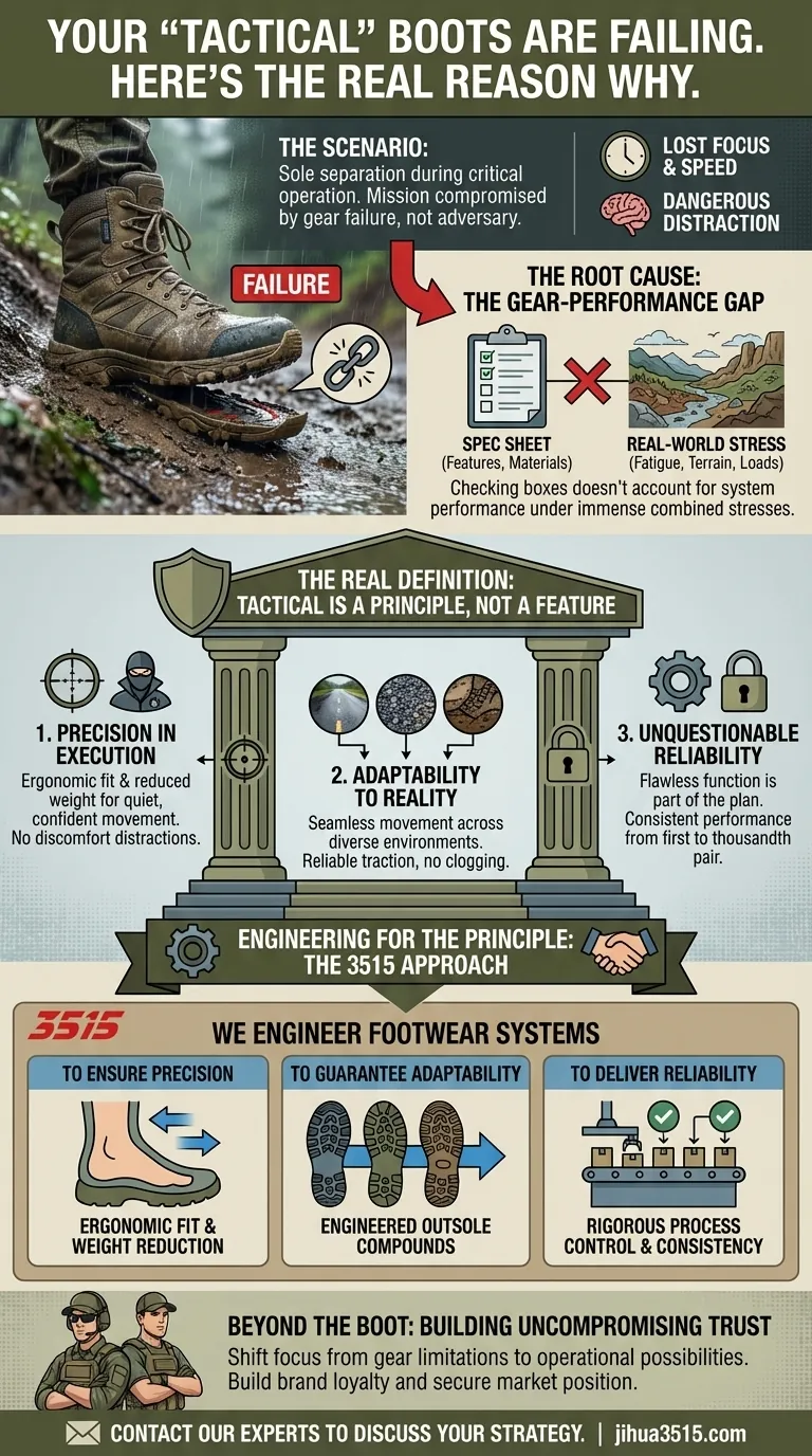 Tus botas "tácticas" están fallando. Aquí está la verdadera razón por la que. Guía Visual