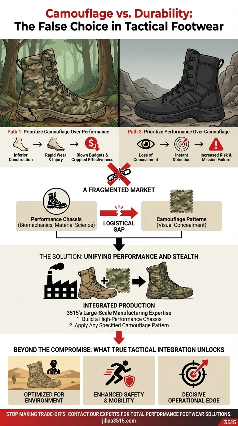 Camuflaje vs. Durabilidad: La Falsa Elección en el Calzado Táctico Guía Visual