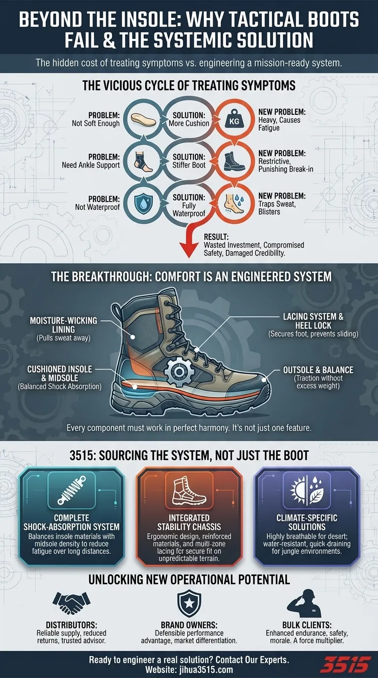 Jenseits der Einlegesohle: Der wahre Grund, warum Ihre taktischen Stiefel unter Druck versagen Visuelle Anleitung