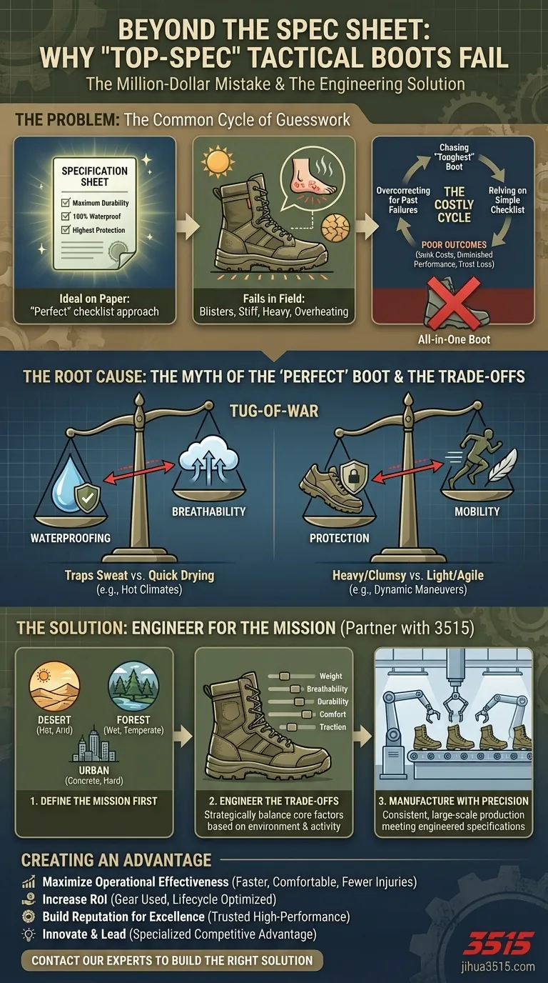 사양표 너머: 전술 신발이 실패하는 진짜 이유 시각적 가이드