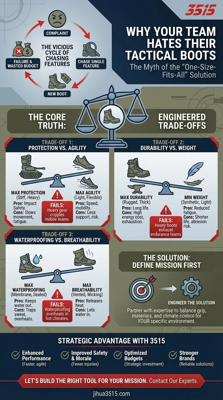 لماذا يكره فريقك أحذيته التكتيكية: دليل الشركة المصنعة للمقايضات الحاسمة للمهمة دليل مرئي