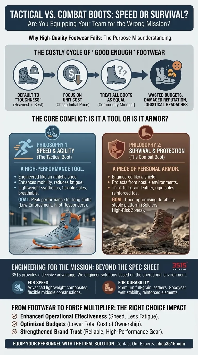 전술화 vs. 전투화: 팀에 속도 또는 생존을 위한 장비를 갖추고 있습니까? 시각적 가이드