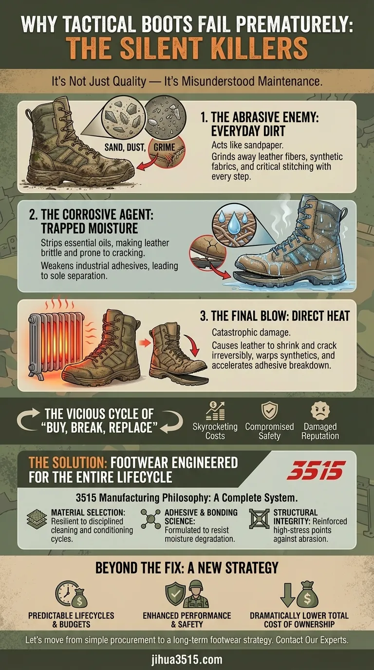 لماذا تفشل أحذيتك التكتيكية قبل الأوان — وهذا ليس بسبب مشكلة في الجودة دليل مرئي