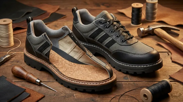 Comment identifier la construction Goodyear welt sur des chaussures ? Recherchez les coutures caractéristiques de la trépointe.