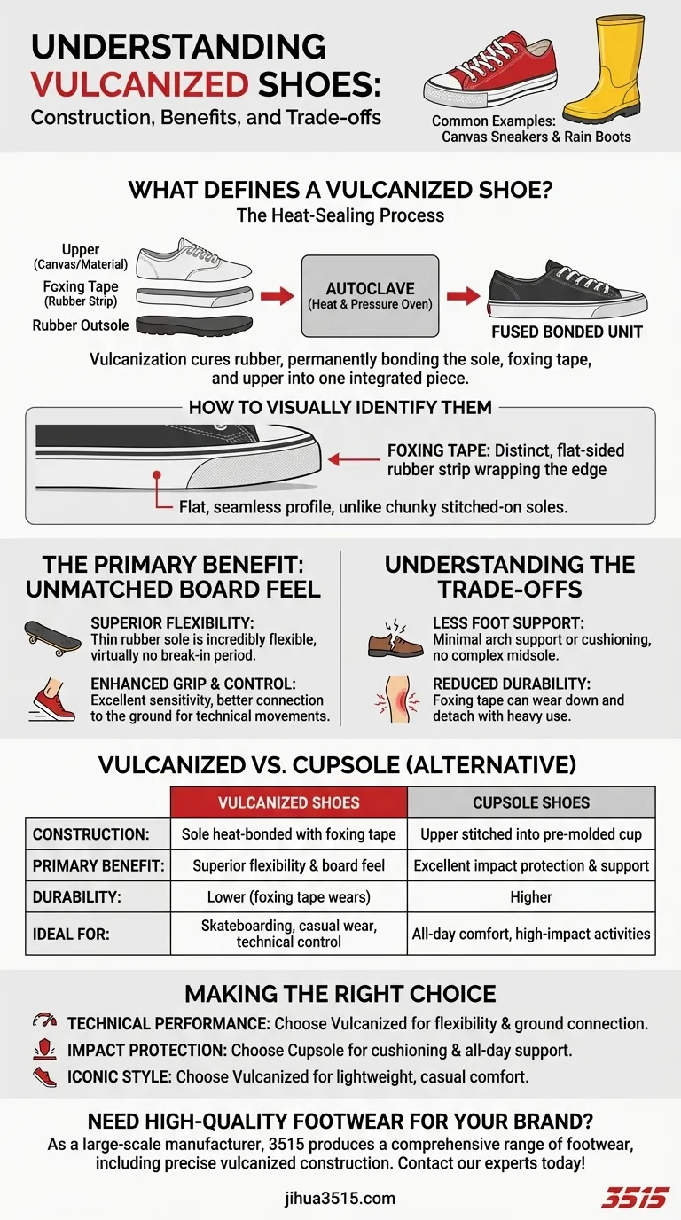가황 처리된 신발의 예는 무엇인가요? 클래식 스니커즈의 유연성과 보드 감각을 발견하세요. 시각적 가이드