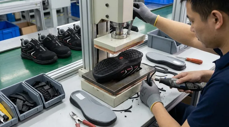 Quelle est la dernière étape de la création d'une semelle de chaussure complète ? Un guide du processus d'assemblage et de collage final