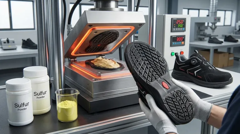 Quels aspects de la production moderne de semelles de chaussures restent similaires au procédé original de Goodyear ? Le pouvoir durable de la vulcanisation