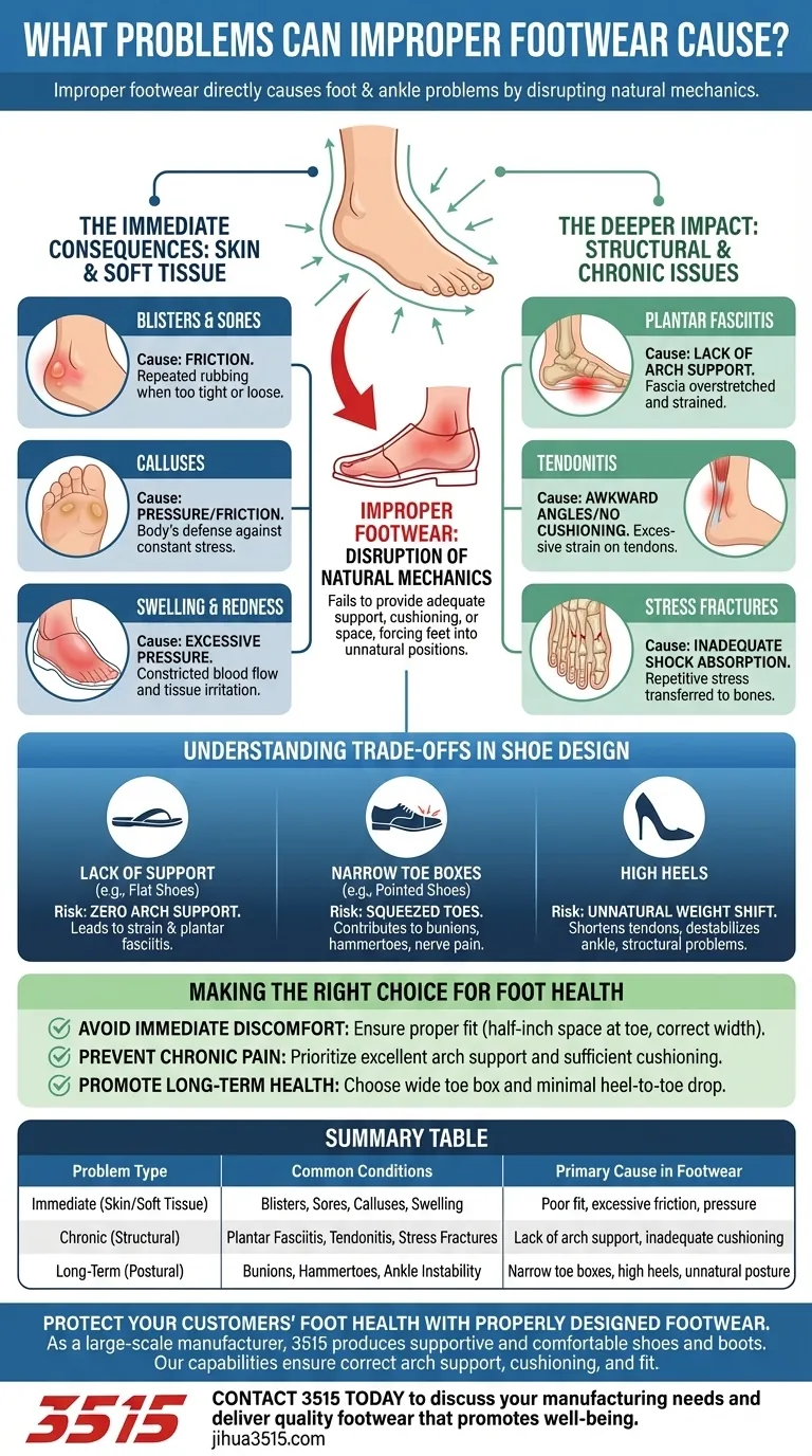 Welche Probleme kann unangemessenes Schuhwerk verursachen? Von Blasen bis hin zu chronischen Schmerzen Visuelle Anleitung