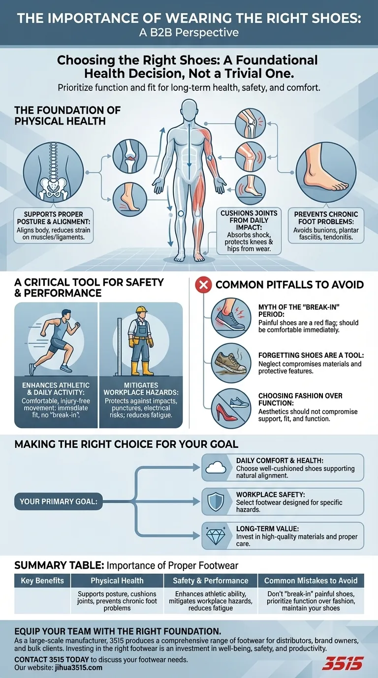 Каково общее значение ношения правильной обуви? Защитите свое здоровье и производительность Визуальное руководство