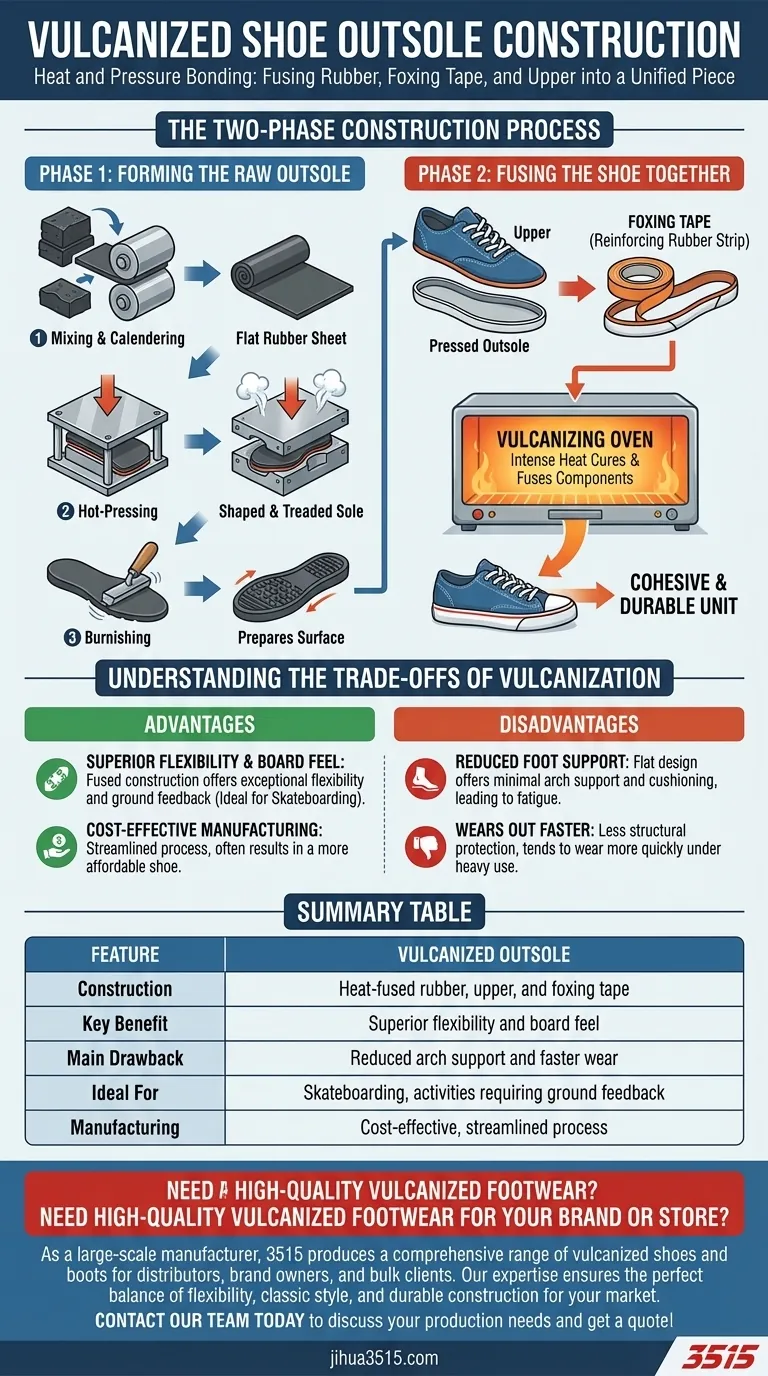 Comment est construite la semelle extérieure d'une chaussure vulcanisée ? Une plongée en profondeur dans la flexibilité et la durabilité Guide Visuel