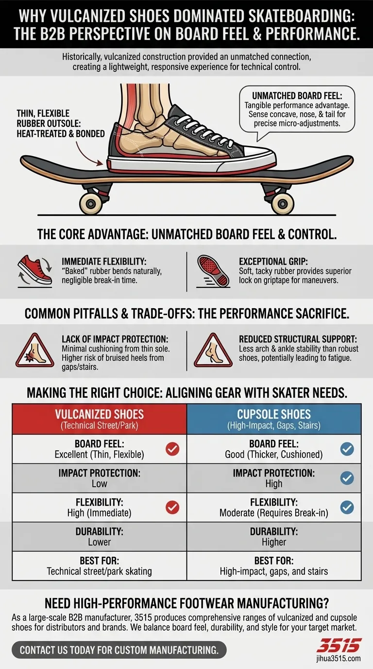 Pourquoi les chaussures vulcanisées étaient-elles préférées pour le skateboard ? Sensation de planche inégalée pour un contrôle technique Guide Visuel