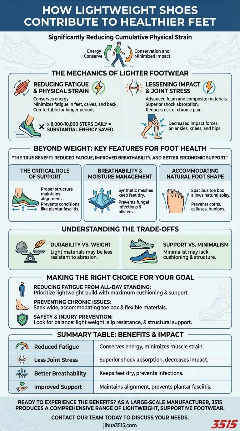Comment les chaussures légères contribuent-elles à des pieds plus sains ? Réduisez la fatigue et prévenez les problèmes de pieds Guide Visuel