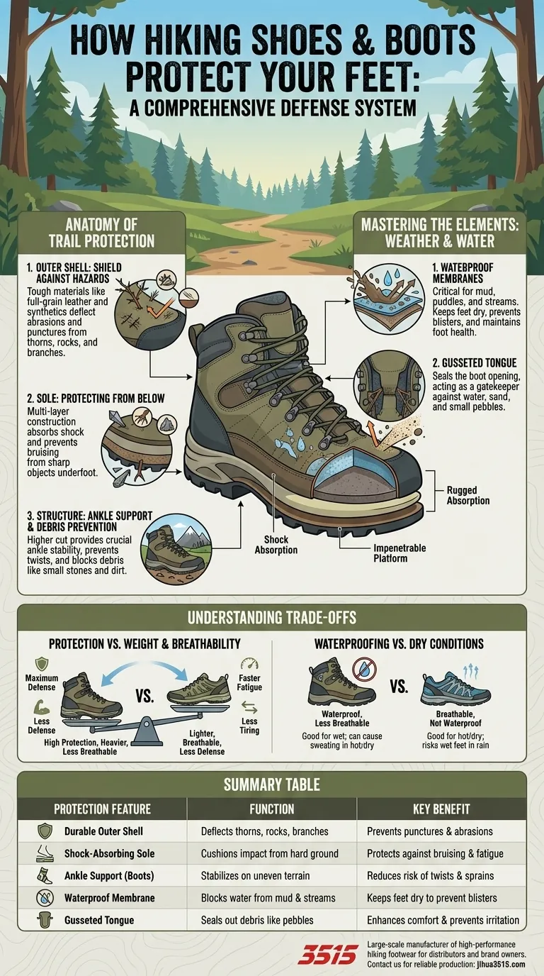 Как походная обувь или ботинки защищают ноги от опасностей окружающей среды? Руководство по обуви для троп Визуальное руководство