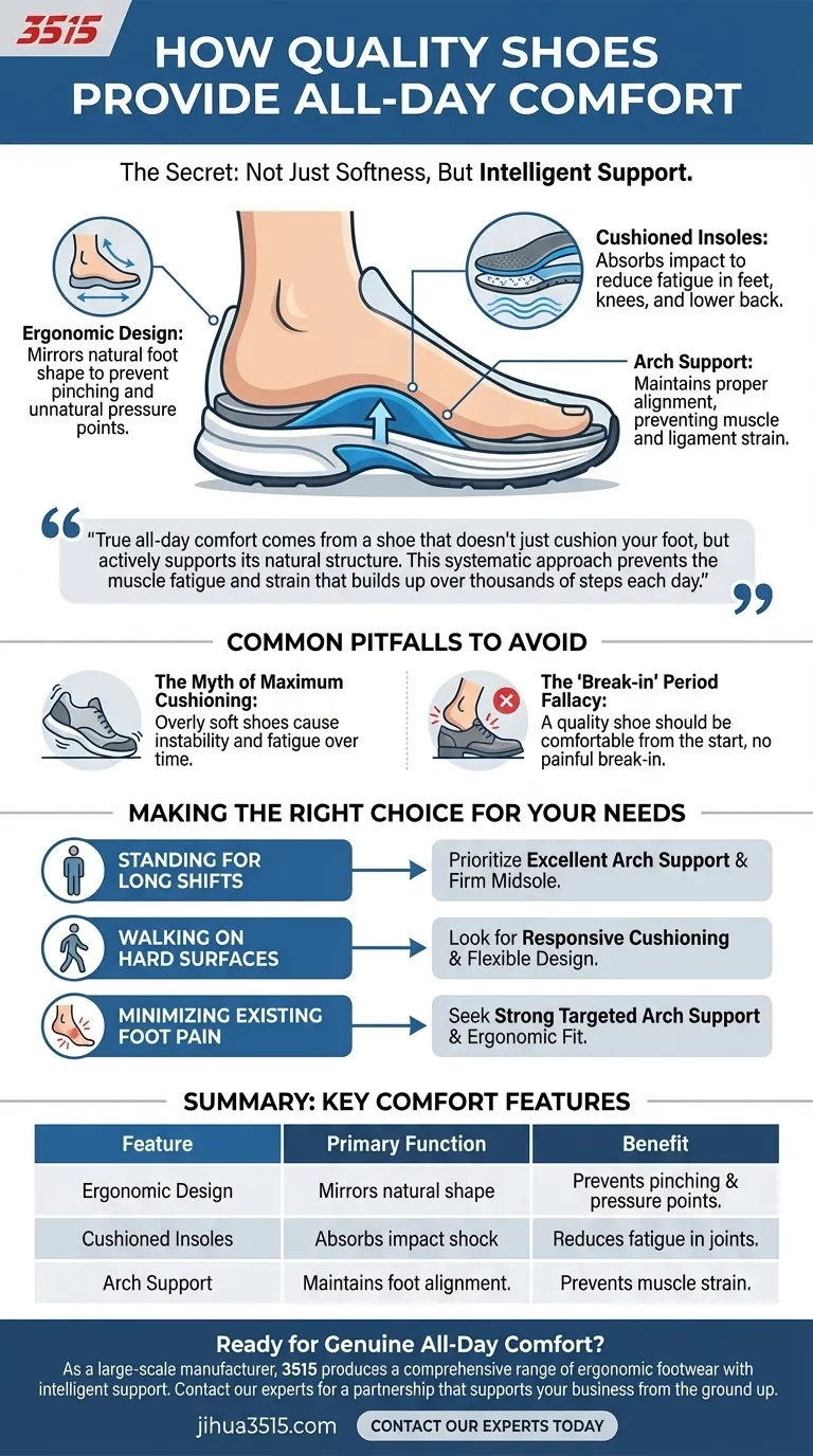 How do quality shoes provide all-day comfort? The Secret Lies in Intelligent Support Systems Visual Guide