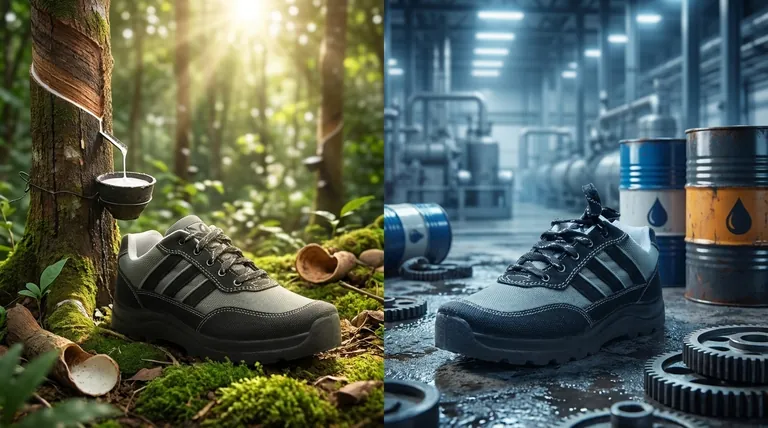 Come si confronta la gomma naturale con la gomma sintetica nelle calzature? Una guida all'aderenza, alla durata e alla sostenibilità
