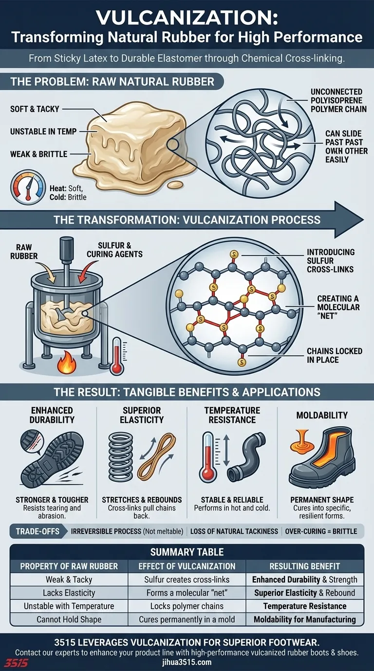 Was ist Vulkanisation und wie verändert sie Naturkautschuk? Entriegeln Sie langlebige Materialeigenschaften Visuelle Anleitung