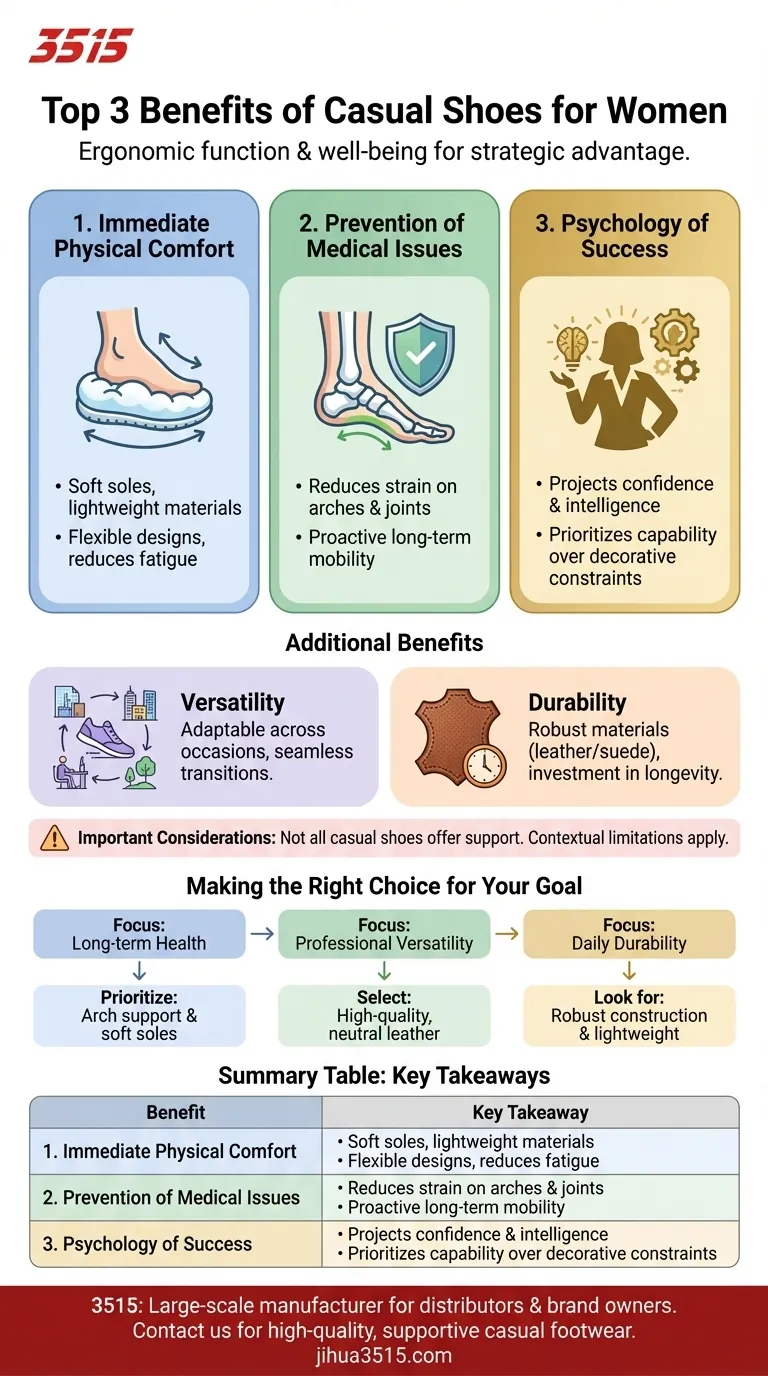 Quels sont les trois principaux avantages de porter des chaussures décontractées pour femmes ? Améliorer le confort, la santé et le style Guide Visuel