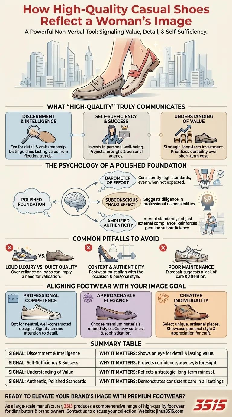 Как качественная повседневная обувь отражает образ женщины? Руководство по созданию уверенности и успеха Визуальное руководство