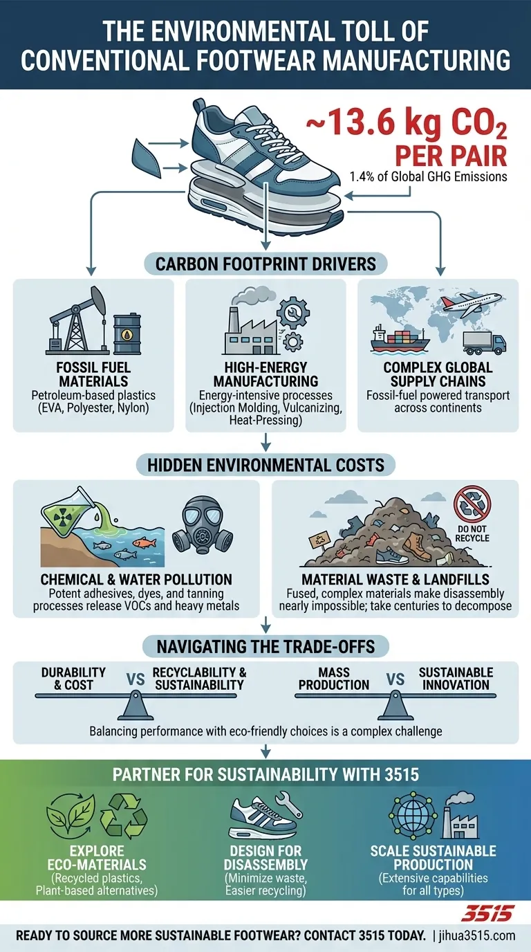 Quel est l'impact environnemental de la fabrication conventionnelle de chaussures ? Les coûts cachés de vos chaussures Guide Visuel