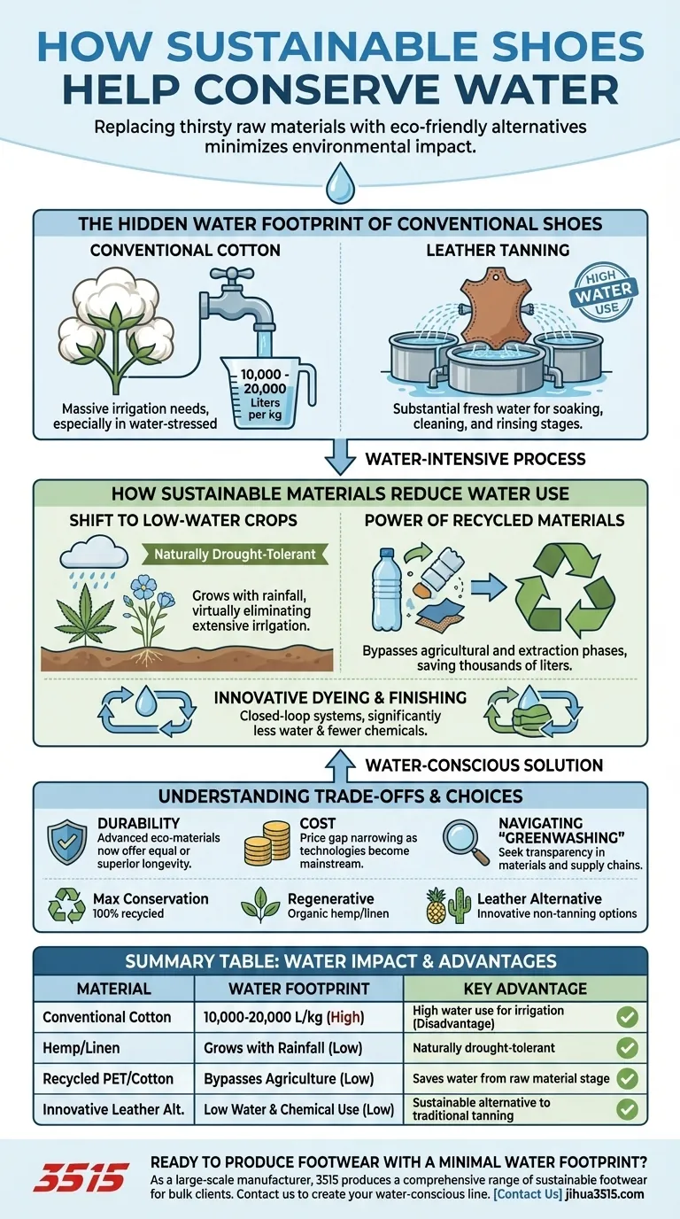 Comment les chaussures durables aident-elles à économiser l'eau ? Réduisez l'empreinte hydrique de vos chaussures Guide Visuel