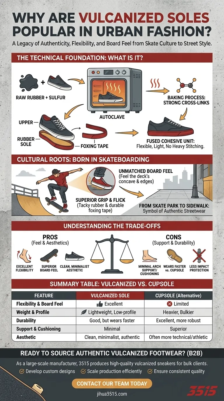 Почему вулканизированная подошва популярна в городской моде? Откройте для себя наследие аутентичного уличного стиля Визуальное руководство
