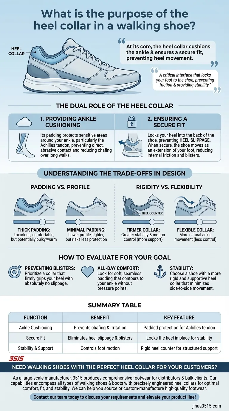 Quel est le rôle du collier de talon dans une chaussure de marche ? Améliorer le confort et la stabilité Guide Visuel