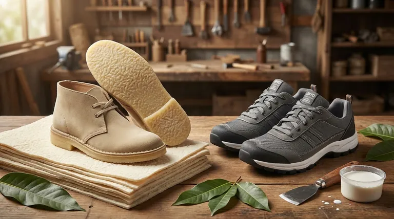 Qu'est-ce qu'une semelle crêpe et comment est-elle utilisée dans les chaussures ? Un guide sur le confort du caoutchouc naturel