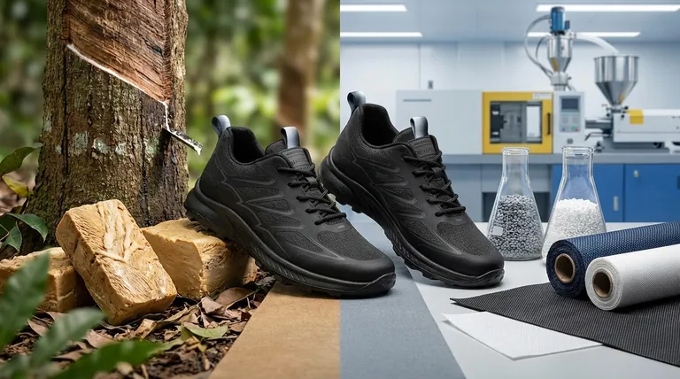 Comment les matériaux synthétiques ont-ils affecté l'utilisation du caoutchouc dans les chaussures ? Un guide des matériaux de chaussures modernes