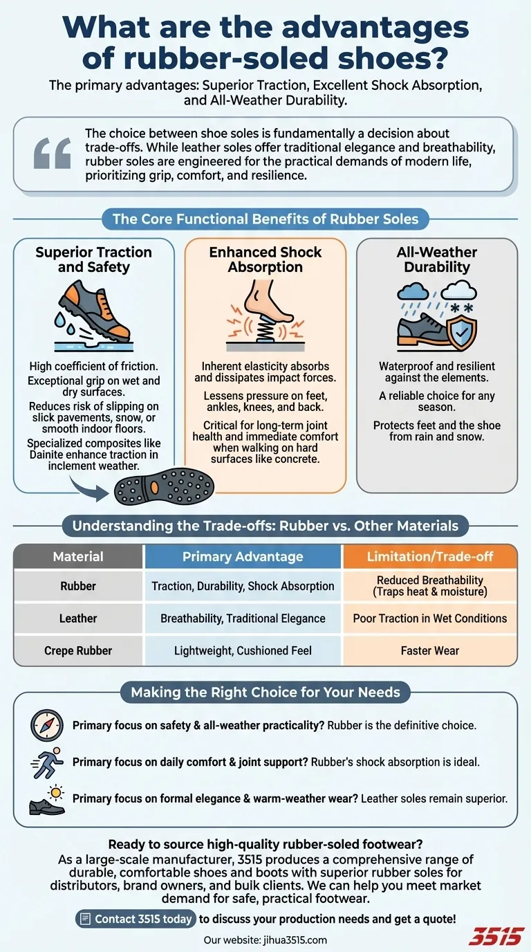 Каковы преимущества обуви на резиновой подошве? Обеспечьте превосходное сцепление и комфорт на весь день Визуальное руководство