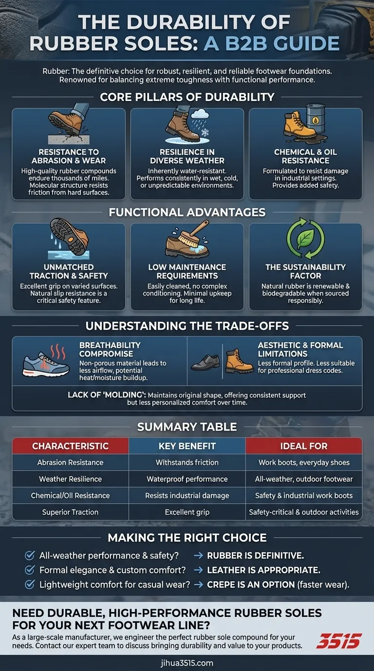 橡胶鞋底的耐用性特点是什么？打造持久耐穿鞋履的指南 图解指南