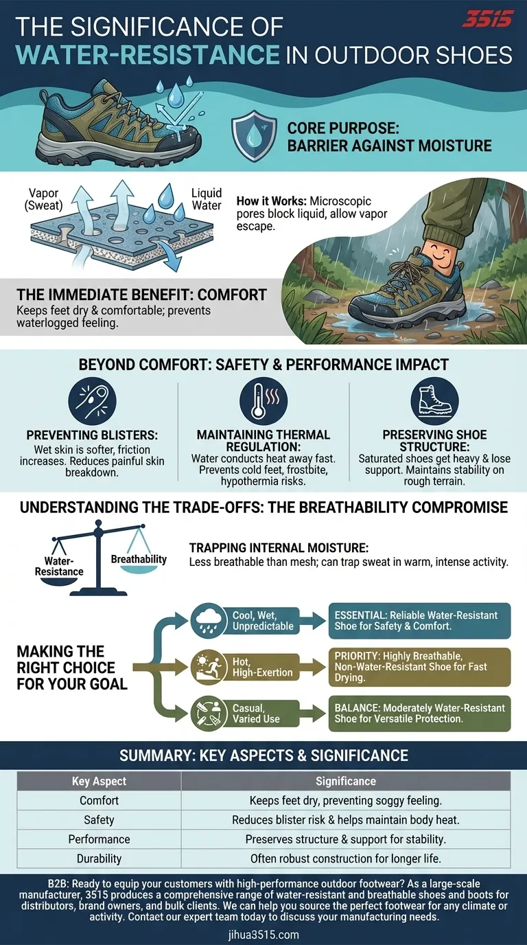 Quelle est l'importance de l'imperméabilité des chaussures d'extérieur ? Clé pour la sécurité et la performance des pieds Guide Visuel