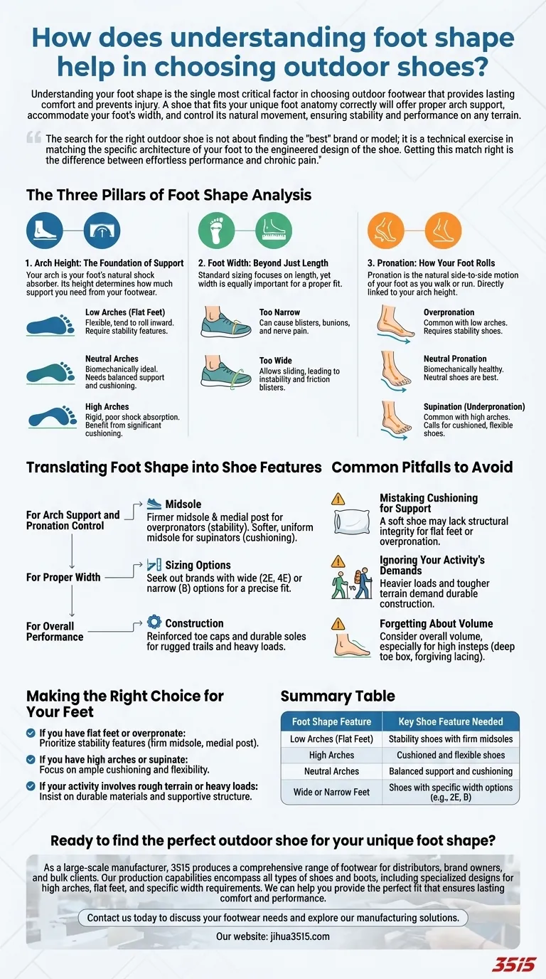 Comment la compréhension de la forme du pied aide-t-elle à choisir des chaussures d'extérieur ? Trouvez votre ajustement parfait pour le confort et la performance Guide Visuel