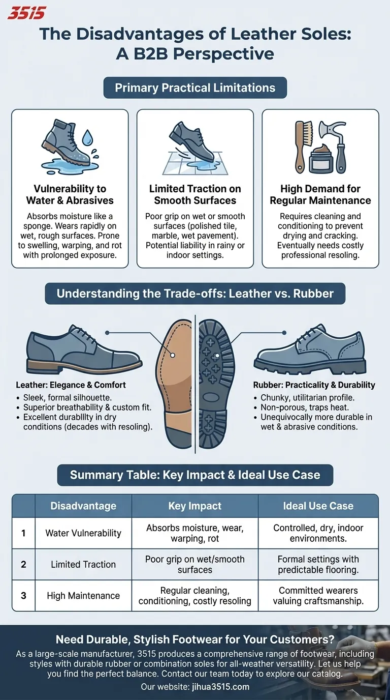 Quali sono gli svantaggi delle suole in cuoio? Bilanciare eleganza e praticità Guida Visiva