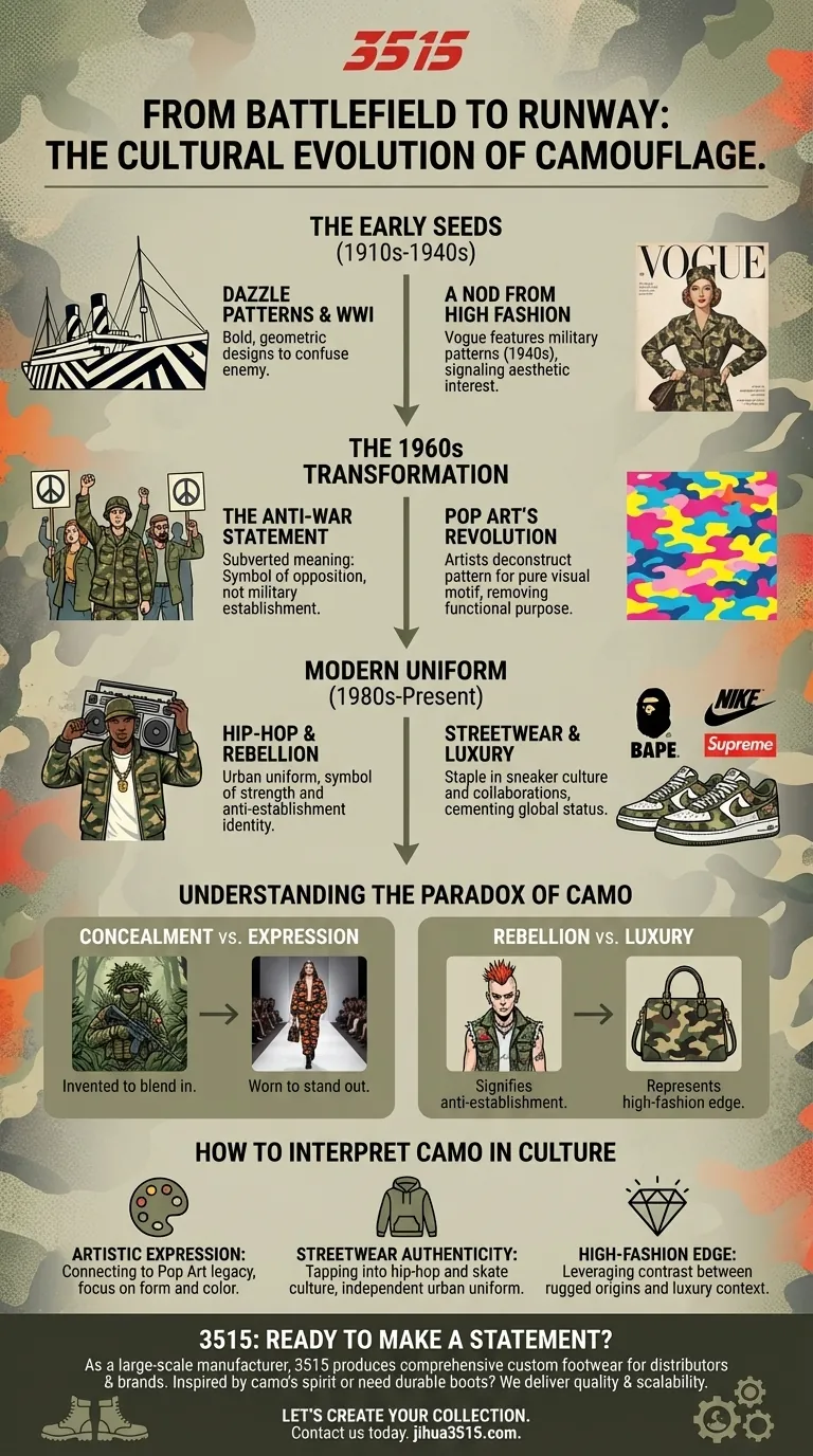 Как мода переняла камуфляж? От военной формы до культурного символа Визуальное руководство